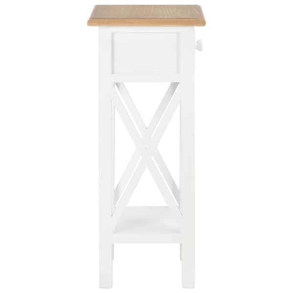 The Living Store sidebord 27 x 27 x 65,5 cm træ hvid - Sideborde