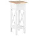 Miniatyrbillede 6 af 10: The Living Store sidebord 27 x 27 x 65,5 cm træ hvid -  Sideborde