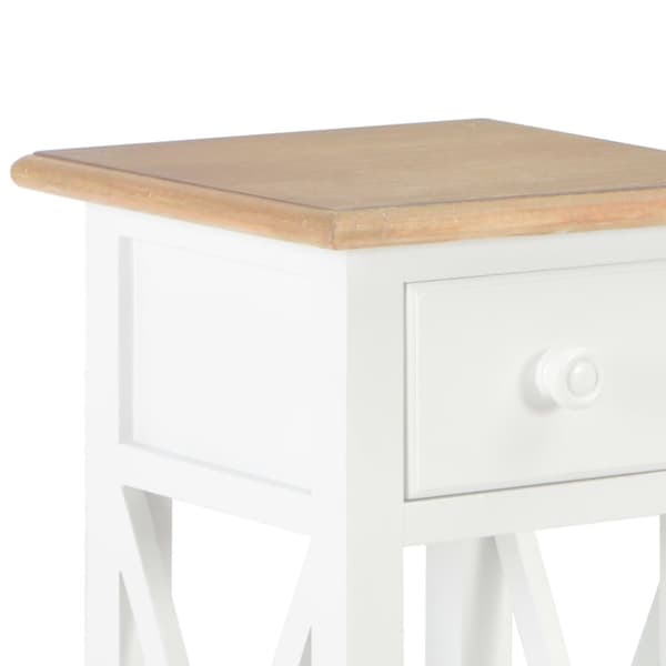 The Living Store sidebord 27 x 27 x 65,5 cm træ hvid - Sideborde
