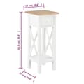 Miniatyrbillede 9 af 10: The Living Store sidebord 27 x 27 x 65,5 cm træ hvid -  Sideborde