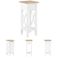 Miniatyrbillede 1 af 10: The Living Store sidebord 27 x 27 x 65,5 cm træ hvid -  Sideborde