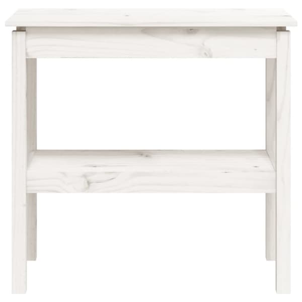 The Living Store konsolbord 80x40x75 cm massivt fyrretræ hvid - Sideborde