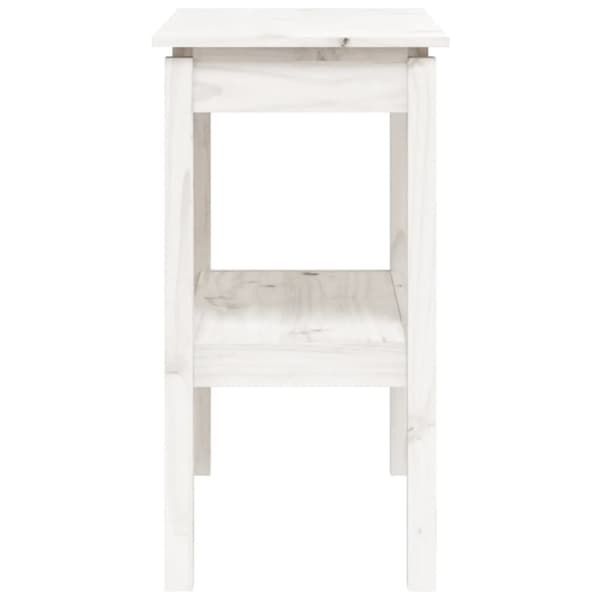 The Living Store konsolbord 80x40x75 cm massivt fyrretræ hvid - Sideborde