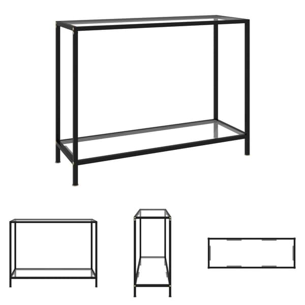 The Living Store konsolbord 100x35x75 cm hærdet glas transparent -  Sideborde