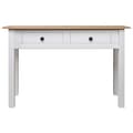 Miniatyrbild 3 av 11: The Living Store Avlastningsbord vit 110x40x72 cm massiv furu panama -  Avlastningsbord