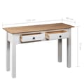 Miniatyrbild 10 av 11: The Living Store Avlastningsbord vit 110x40x72 cm massiv furu panama -  Avlastningsbord