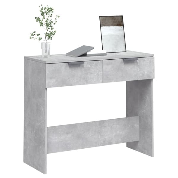The Living Store konsolbord 90x36x75 cm konstrueret træ betongrå - Sideborde