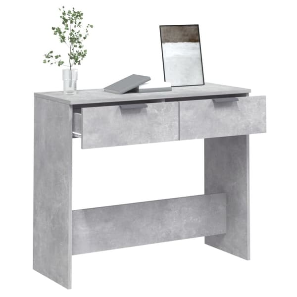 The Living Store konsolbord 90x36x75 cm konstrueret træ betongrå - Sideborde