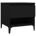 Miniatyrbillede 3 af 11: The Living Store sidebord 50x46x50 cm konstrueret træ sort -  Sideborde