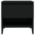 Miniatyrbillede 7 af 11: The Living Store sidebord 50x46x50 cm konstrueret træ sort -  Sideborde