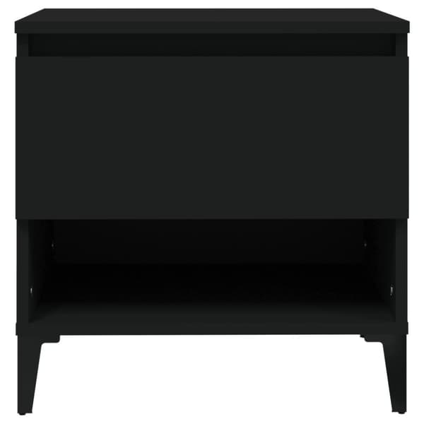 The Living Store sidebord 50x46x50 cm konstrueret træ sort -  Sideborde