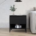 Miniatyrbillede 2 af 11: The Living Store sidebord 50x46x50 cm konstrueret træ sort -  Sideborde