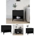 Miniatyrbillede 1 af 11: The Living Store sidebord 50x46x50 cm konstrueret træ sort -  Sideborde