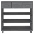 Miniatyrbild 6 av 11: The Living Store Konsolbord HAMAR mörkgrå 90x35x90 cm massiv furu -  Avlastningsbord