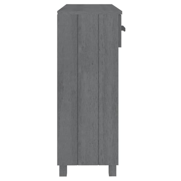 The Living Store Konsolbord HAMAR mörkgrå 90x35x90 cm massiv furu - Avlastningsbord