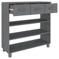 Miniatyrbild 8 av 11: The Living Store Konsolbord HAMAR mörkgrå 90x35x90 cm massiv furu -  Avlastningsbord