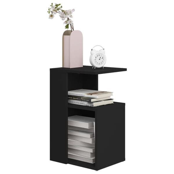 The Living Store sidebord 36x30x56 cm konstrueret træ sort -  Sideborde