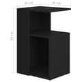 Miniatyrbillede 7 af 8: The Living Store sidebord 36x30x56 cm konstrueret træ sort -  Sideborde