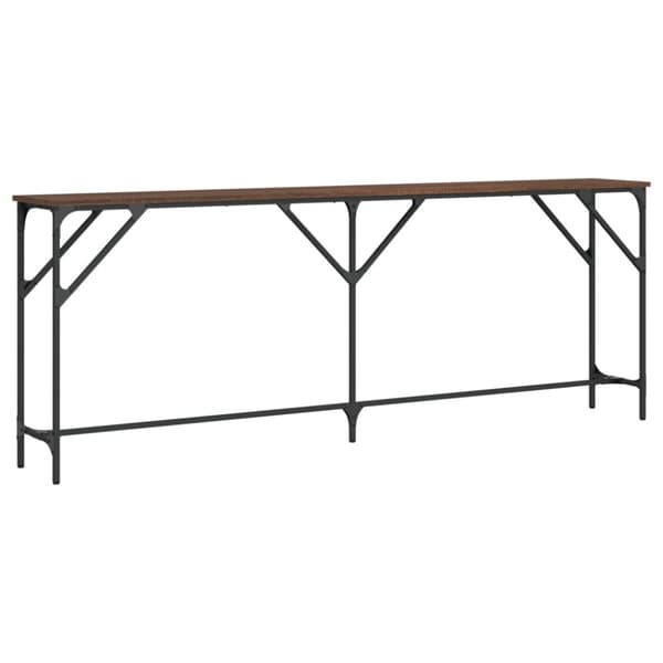 The Living Store konsolbord 200x29x75 cm konstrueret træ brun egetræsfarve -  Sideborde