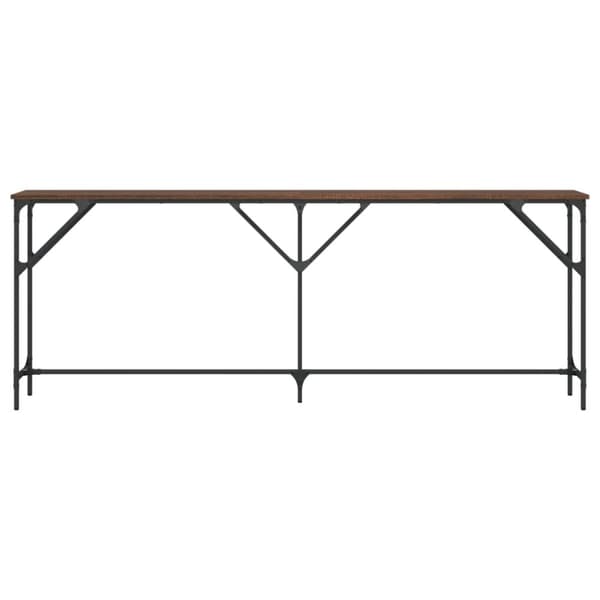 The Living Store konsolbord 200x29x75 cm konstrueret træ brun egetræsfarve -  Sideborde