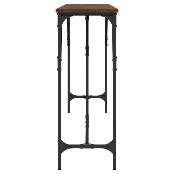 The Living Store konsolbord 200x29x75 cm konstrueret træ brun egetræsfarve -  Sideborde