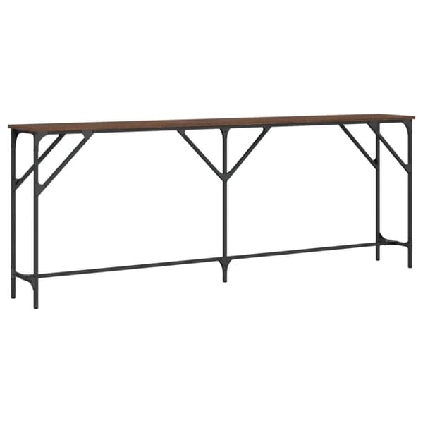 The Living Store konsolbord 200x29x75 cm konstrueret træ brun egetræsfarve -  Sideborde