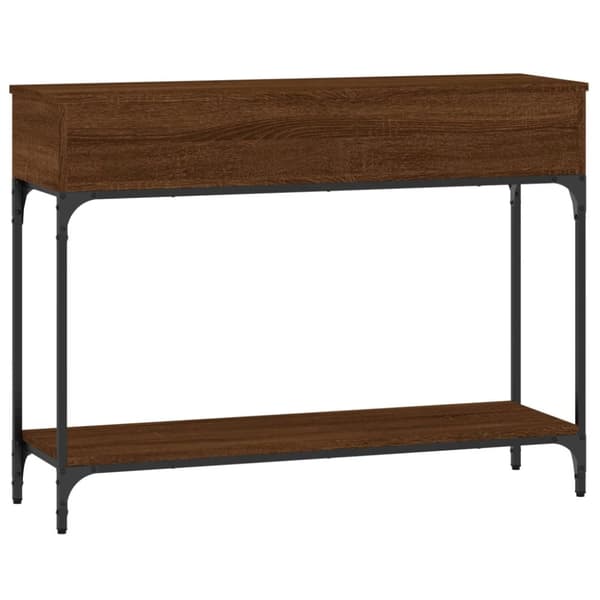 The Living Store Konsolipöytä ruskea tammi 100x30,5x75 cm tekninen puu -  Apupöydät