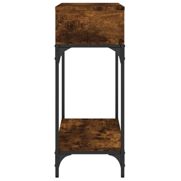 The Living Store Konsolipöytä savutammi 100x30,5x75 cm tekninen puu -  Apupöydät