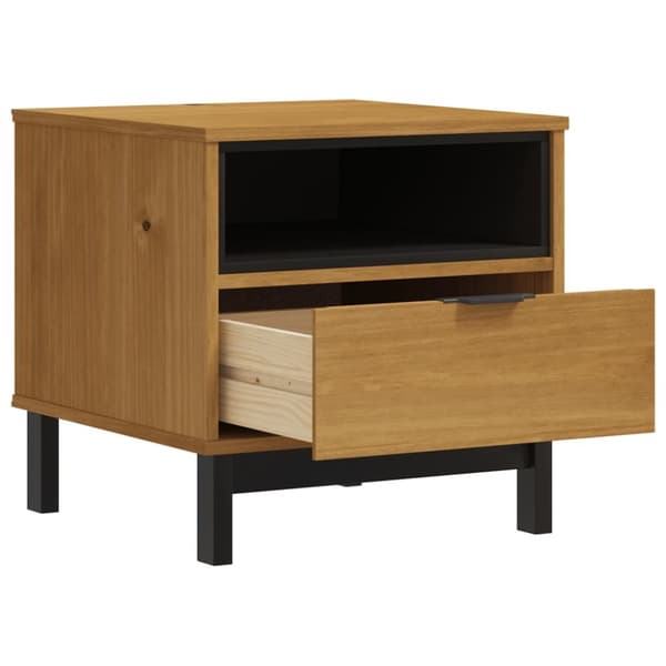The Living Store sidebord FLAM 50x50x50 cm massivt fyrretræ -  Sideborde