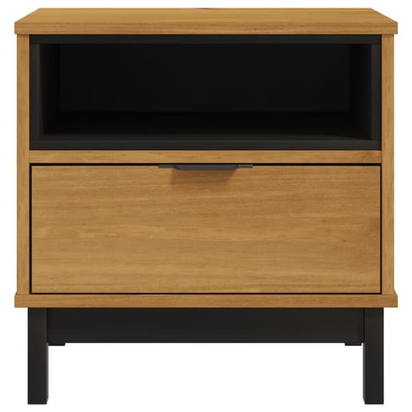 The Living Store sidebord FLAM 50x50x50 cm massivt fyrretræ - Sideborde