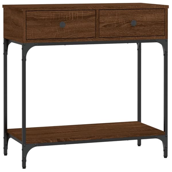 The Living Store Konsolipöytä ruskea tammi 75x34,5x75 cm tekninen puu - Apupöydät