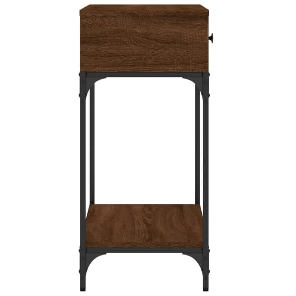 The Living Store Konsolipöytä ruskea tammi 75x34,5x75 cm tekninen puu - Apupöydät