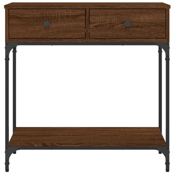 The Living Store Konsolipöytä ruskea tammi 75x34,5x75 cm tekninen puu - Apupöydät