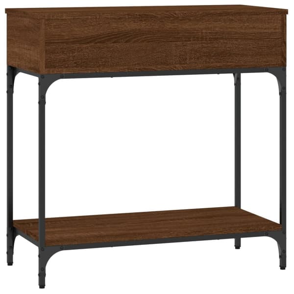 The Living Store Konsolipöytä ruskea tammi 75x34,5x75 cm tekninen puu - Apupöydät
