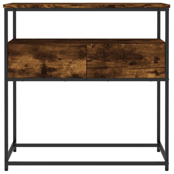 The Living Store Konsolipöytä savutammi 75x40x75 cm tekninen puu -  Apupöydät