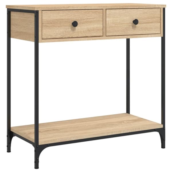 The Living Store Konsolipöytä Sonoma-tammi 75x34,5x75 cm tekninen puu -  Apupöydät