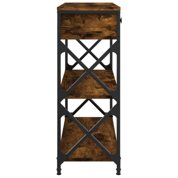 The Living Store konsolbord 75x28x75 cm konstrueret træ røget egetræsfarve - Sideborde