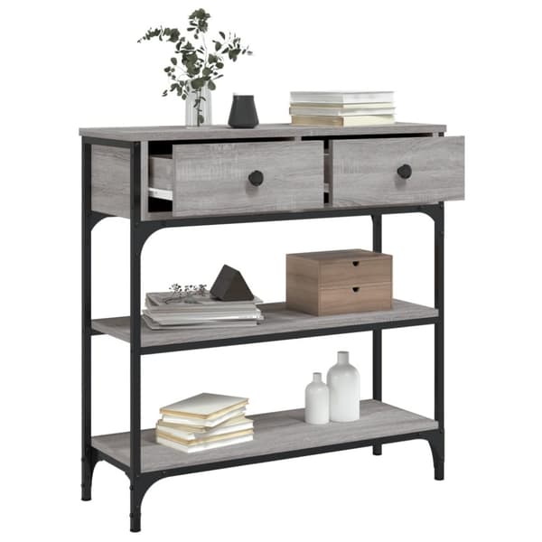 The Living Store konsolbord 72,5x25x75 cm konstrueret træ grå sonoma-eg -  Sideborde