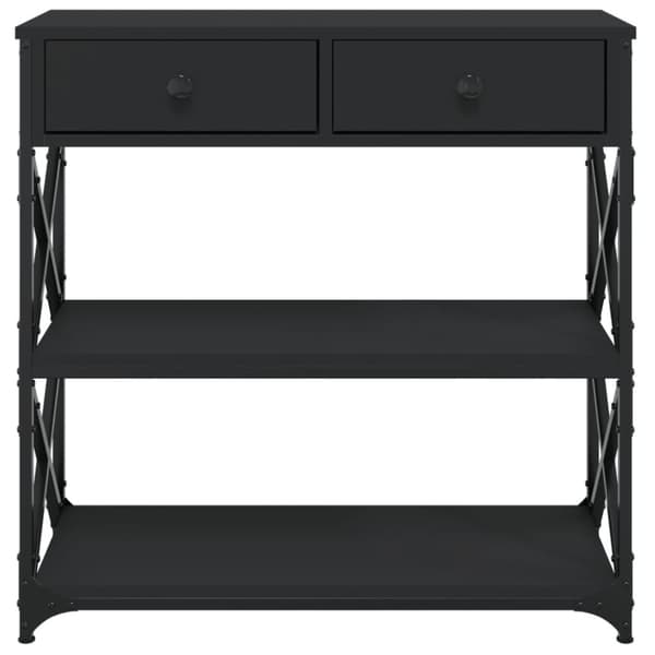 The Living Store konsolbord 75x28x75 cm konstrueret træ sort -  Sideborde