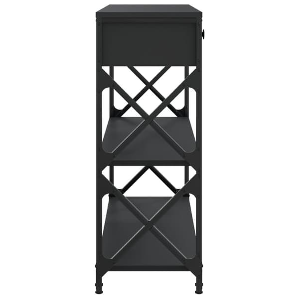 The Living Store konsolbord 75x28x75 cm konstrueret træ sort -  Sideborde
