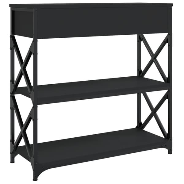 The Living Store konsolbord 75x28x75 cm konstrueret træ sort -  Sideborde