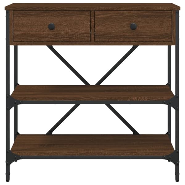 The Living Store Konsolipöytä ruskea tammi 75x34,5x75 cm tekninen puu - Apupöydät