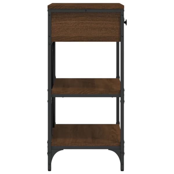 The Living Store Konsolipöytä ruskea tammi 75x34,5x75 cm tekninen puu -  Apupöydät