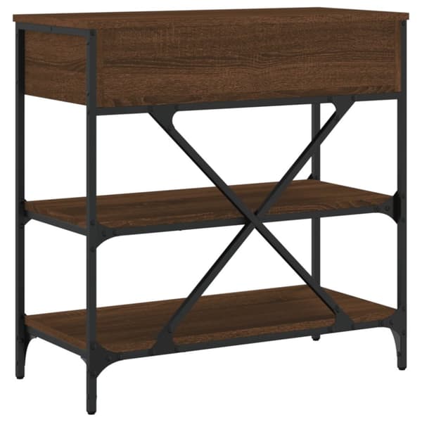 The Living Store Konsolipöytä ruskea tammi 75x34,5x75 cm tekninen puu - Apupöydät