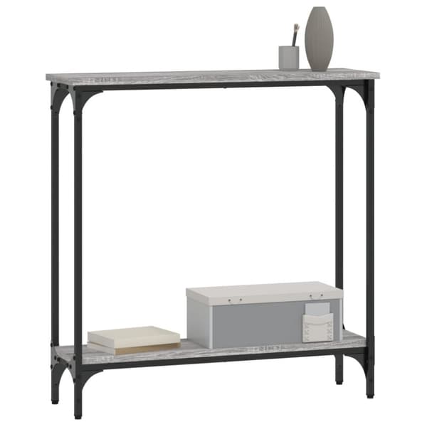 The Living Store konsolbord 75x22,5x75 cm konstrueret træ grå sonoma-eg -  Sideborde