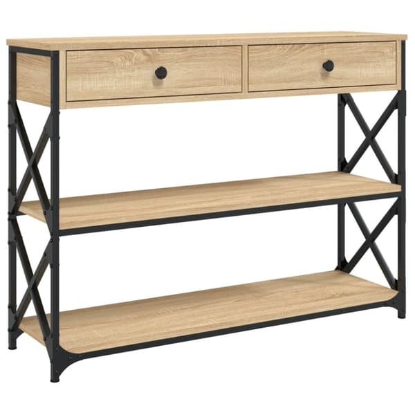 The Living Store Sohvapöytä Sonoma-tammi 100x28x75 cm tekninen puu -  Apupöydät