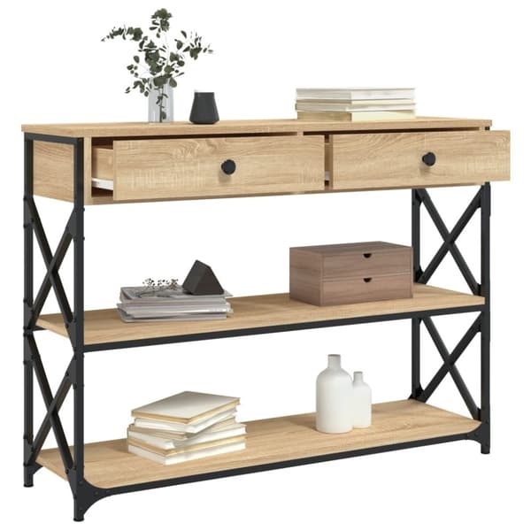 The Living Store Sohvapöytä Sonoma-tammi 100x28x75 cm tekninen puu -  Apupöydät