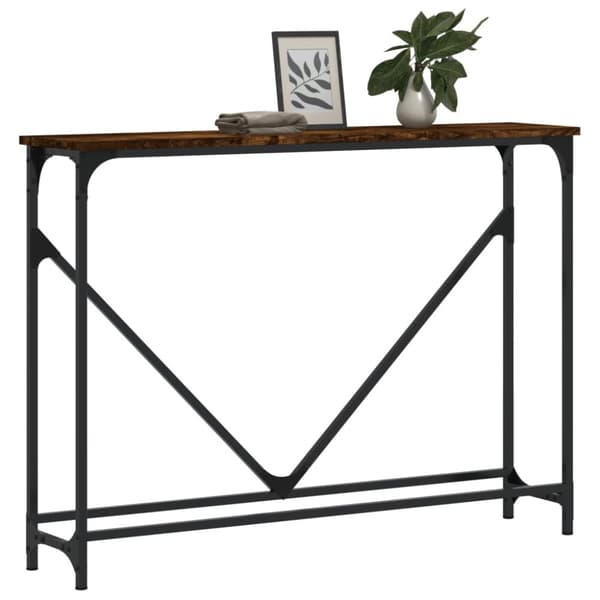 The Living Store konsolbord 102x22,5x75 cm konstrueret træ røget egetræsfarve -  Sideborde