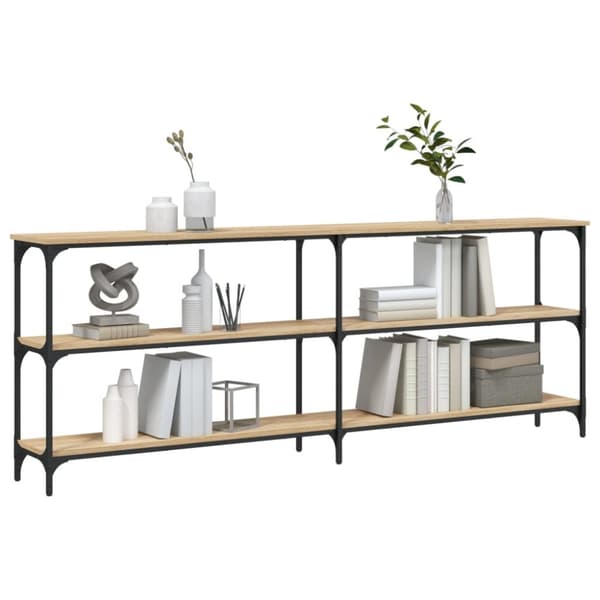 The Living Store konsolbord 200x29x75 cm konstrueret træ sonoma-eg - Sideborde