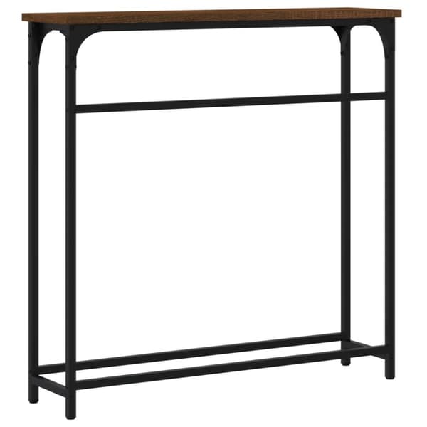 The Living Store konsolbord 75x19,5x75 cm konstrueret træ brunt egetræ -  Sideborde